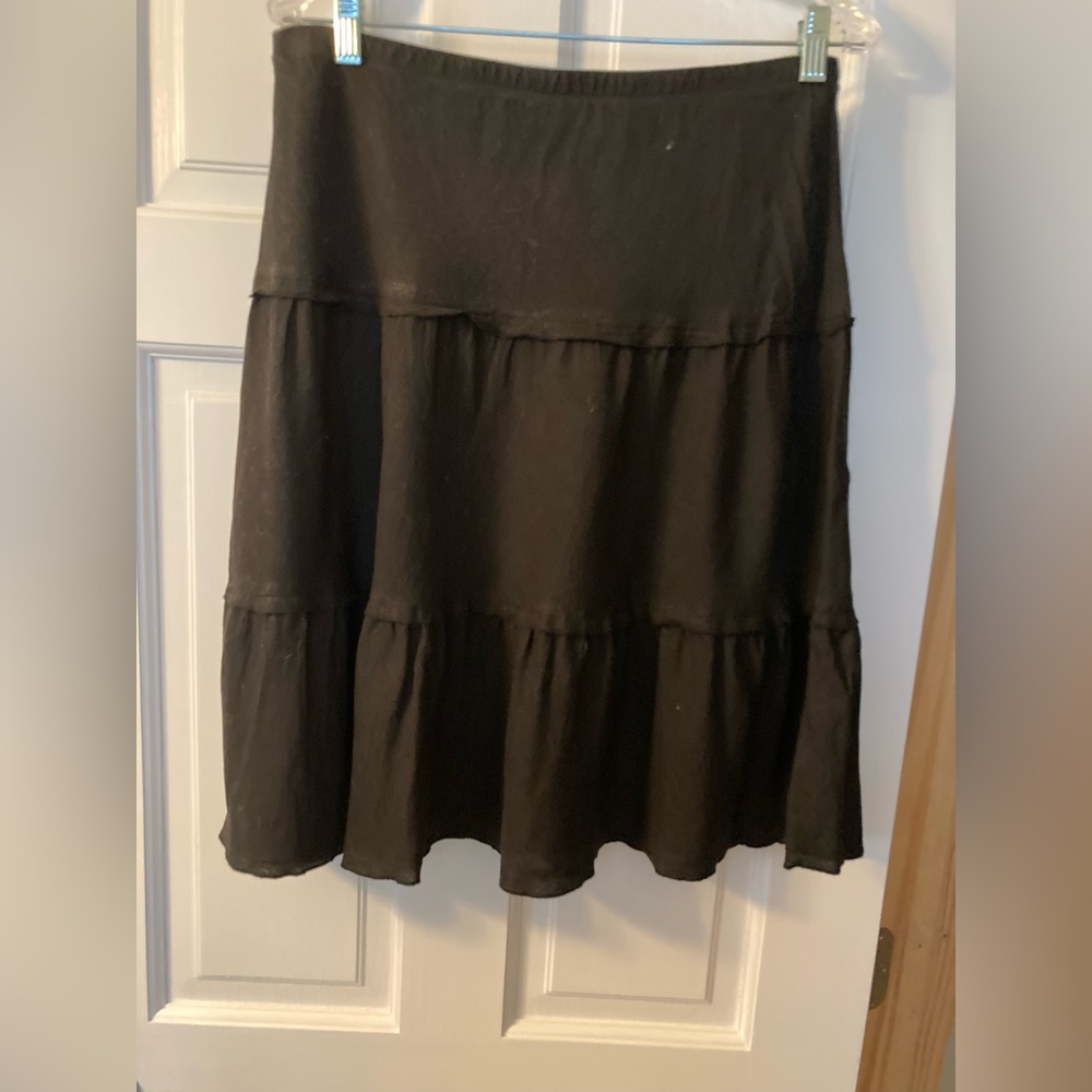 Black linen skirt size L